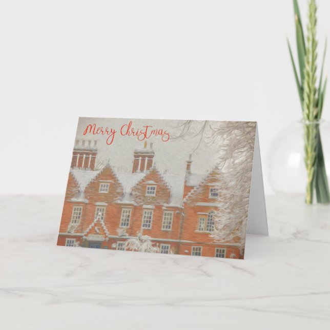 Festiva Tarjeta de Navidades Snowy Tamworth (Anverso)