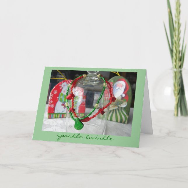 Festiva Tarjeta de Navidades Sparkle Twinkle (Anverso)