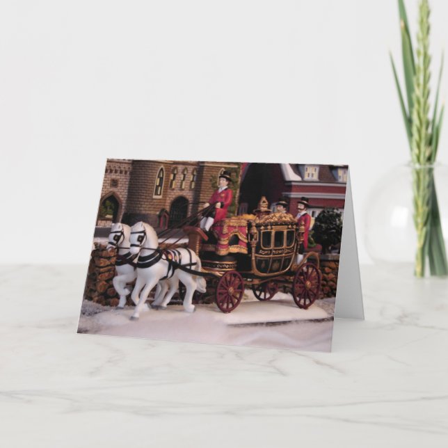 Festiva Tarjeta de Navidades Stagecoach (Anverso)