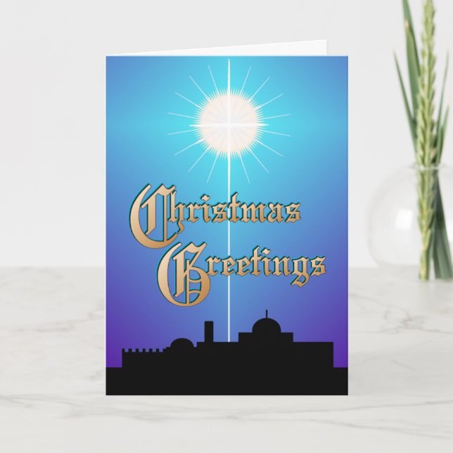 Festiva Tarjeta de Navidades Star of Bethlehem (Anverso)