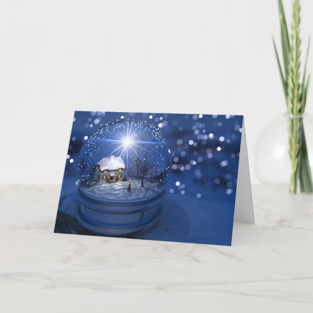 Festiva Tarjeta de Navidades Starlight Globe (Anverso)