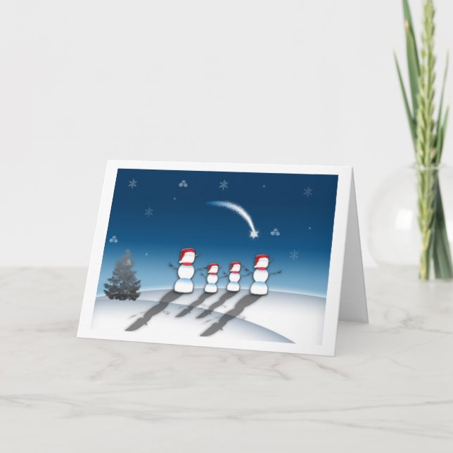 Festiva Tarjeta de Navidades Starry Night (Anverso)