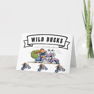 Festiva Tarjeta de Navidades Swamp Wild Ducks