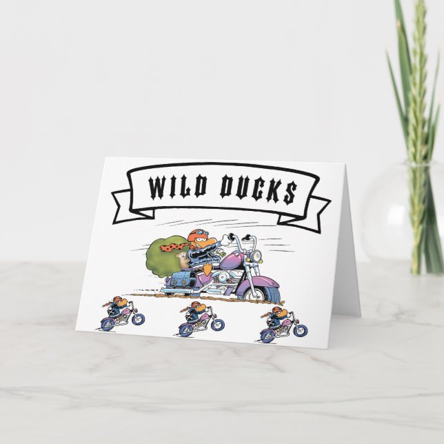 Festiva Tarjeta de Navidades Swamp Wild Ducks (Anverso)