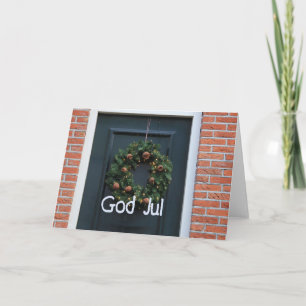 Festiva Tarjeta de Navidades Swedisch de God Jul