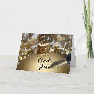 Festiva Tarjeta de Navidades Swedisch de God Jul