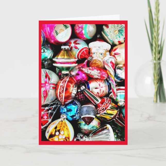 Festiva Tarjeta de Navidades "Te deseo Recuerdos felices" (Anverso)