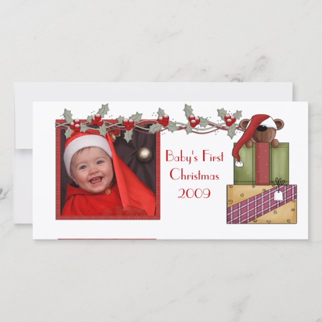Festiva Tarjeta de Navidades Teddy Bear (Anverso)
