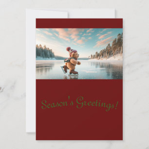 Festiva Tarjeta de Navidades temáticos de Teddy Bear