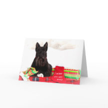 Tarjeta de Navidades Terrier de Escocia
