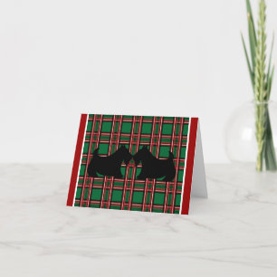 Festiva Tarjeta de Navidades Terrier de Escocia