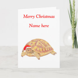Festiva Tarjeta de Navidades Tortoise
