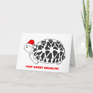 Festiva Tarjeta de Navidades Tortoise Star (gorra elf)