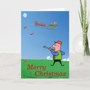 Festiva Tarjeta de Navidades Trapshooter