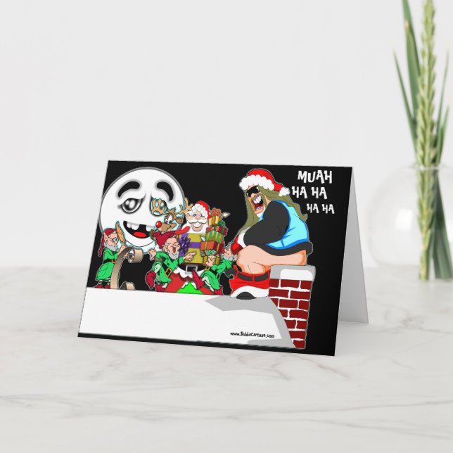 Festiva Tarjeta de Navidades traviesos (Anverso)