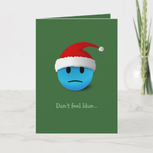 Festiva Tarjeta de Navidades Triste / Feliz Cara