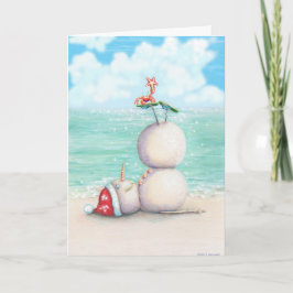 Festiva Tarjeta de Navidades tropicales de yoga