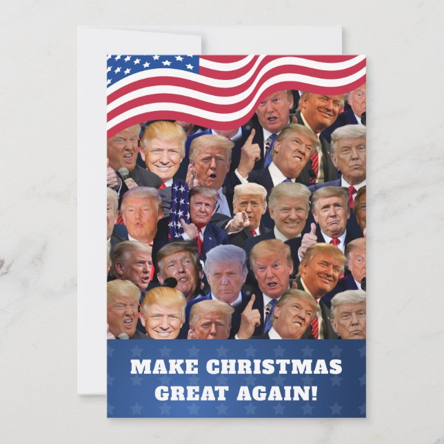Festiva Tarjeta de Navidades Trump (Anverso)