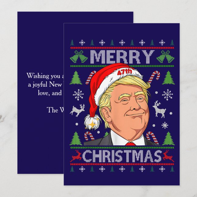 Festiva Tarjeta de Navidades Trump (Anverso / Reverso)