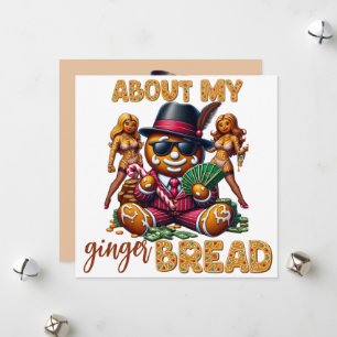 Festiva Tarjeta de Navidades urbanos divertidos de Gingerb