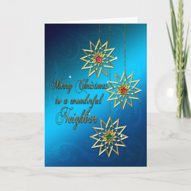 Festiva Tarjeta de Navidades vecinos (Anverso)