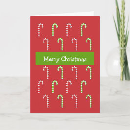 Festiva Tarjeta de Navidades verdes rojos candados