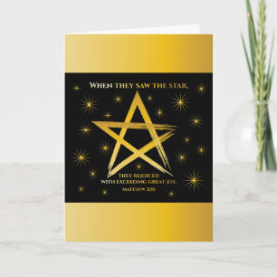 Festiva Tarjeta de Navidades versales de la Biblia de Star