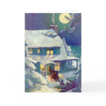 Tarjeta de Navidades versales de la Biblia Vintage