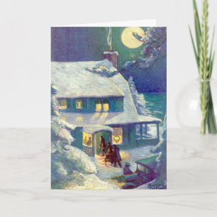 Festiva Tarjeta de Navidades versales de la Biblia Vintage