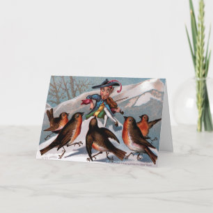 Festiva Tarjeta de Navidades victorianos de época