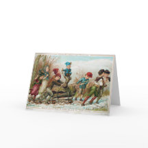 Tarjeta de Navidades victorianos de época personal