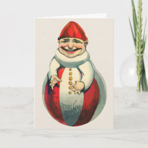 Festiva Tarjeta de Navidades victorianos de época vintage