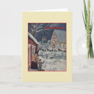 Festiva Tarjeta de Navidades Vintage de la finlandesa Hyvä