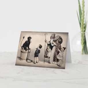 Festiva Tarjeta de Navidades Vintage Krampus