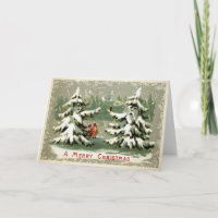 Tarjeta de Navidades Vintage Weird Fumar