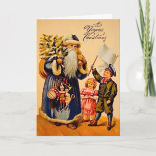 Festiva Tarjeta de Navidades Vintage Yoyous