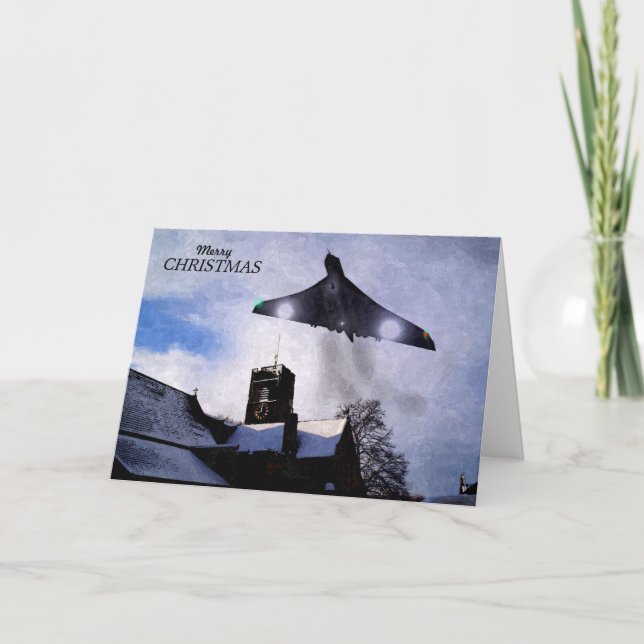 Festiva Tarjeta de Navidades Vulcan Bomber (Anverso)