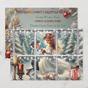 Festiva Tarjeta de Navidades Waltz para Navidades de cowbo