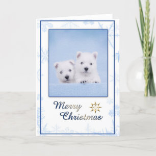 Festiva Tarjeta de Navidades Westie