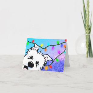 Festiva Tarjeta de Navidades Westie Terrier