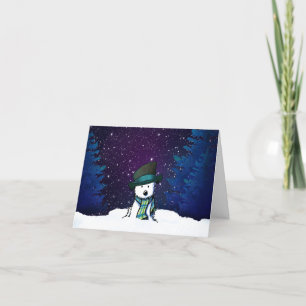 Festiva Tarjeta de Navidades Westie Terrier