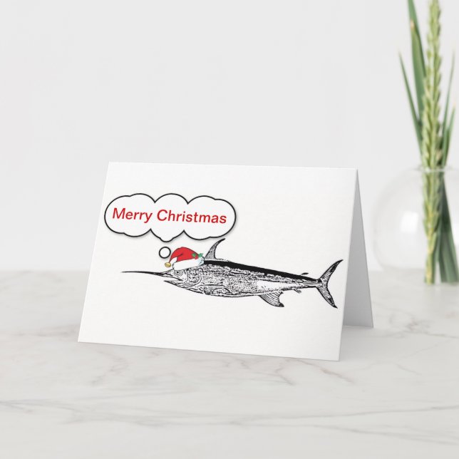 Festiva Tarjeta de Navidades Wordfish (Anverso)