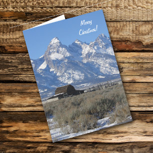 Festiva Tarjeta de Navidades Wyoming Tetons