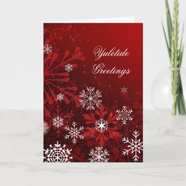 Festiva Tarjeta de Navidades Yuletide personalizada (Anverso)