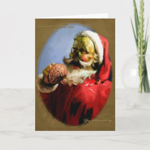 Festiva Tarjeta de Navidades zombie de Santa