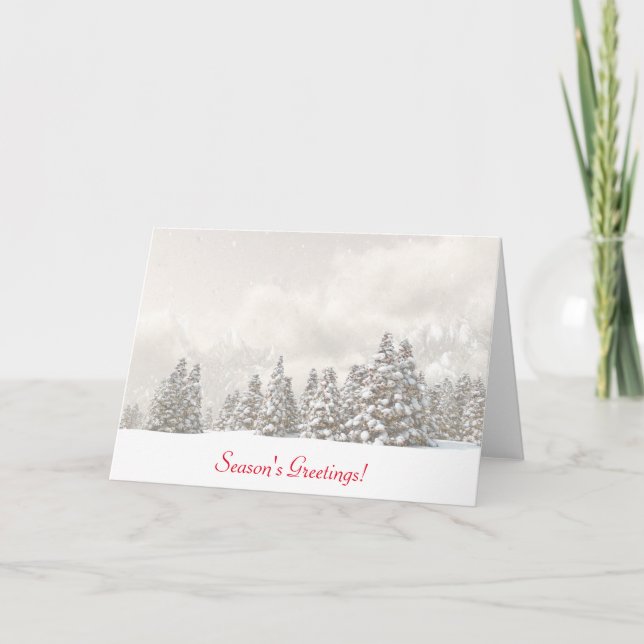 Festiva Tarjeta de niebla de la Nochebuena (Anverso)