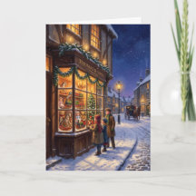 Tarjeta de Nochebuena de la tienda de juguetes vic
