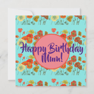 Festiva Tarjeta de nombre de Mamá feliz cumpleaños de ador