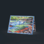 Festiva Tarjeta de nombre personalizada Brother Birday<br><div class="desc">Río de los Cinco Colores,  Caño Cristales es la maravilla natural más espectacular del país. Situado en la cordillera de la Serranía de la Macarena,  el río hipnotiza con colores sorprendentes: los tonos vivos amarillos,  verdes,  azules,  negros y rojos rondan desde abajo.</div>