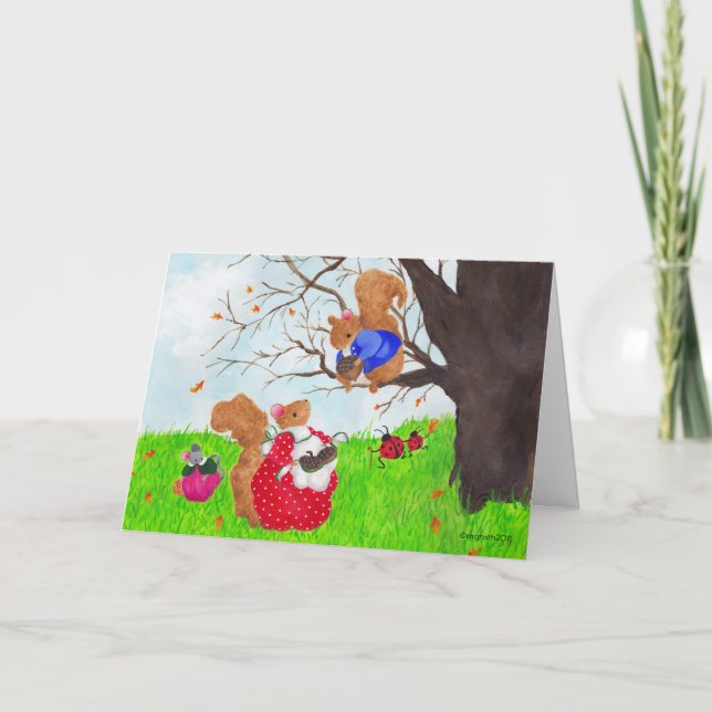 Festiva tarjeta de noviembre (Anverso)